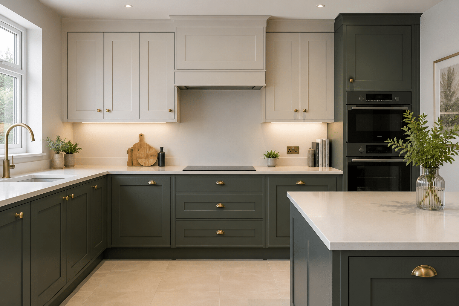 Kitchen Cabinet Painting Bristol | Mosers Painting & Decorating Kitchen cabinet painting transformation with professionally finished cabinets by Mosers Painting & Decorating Bristol